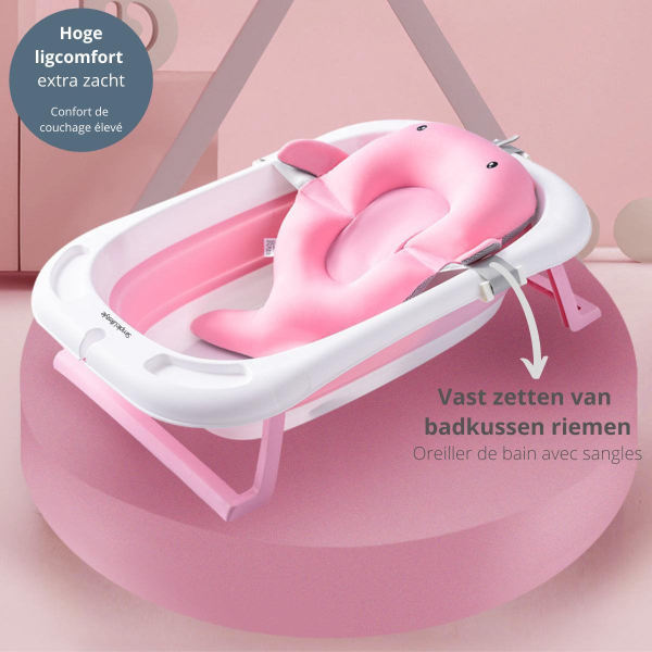 Soldaat beu scannen Simple Lifestyle Baby Badkuip inklapbaar met thermometer roze kopen | Baby  / Geboorte