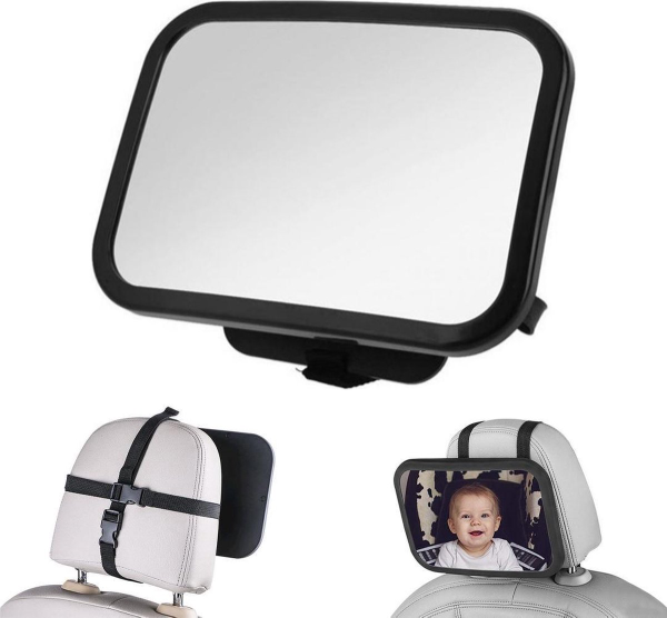 Simply Smarter Autospiegel Baby | Verstelbare Achteruitkijk Baby Spiegel | Auto Veiligheidsspiegel Baby | 360° | Achterbank Spiegel Baby | Baby Veiligheid | Universele Baby Autospiegel | Hoo | Baby Geboorte