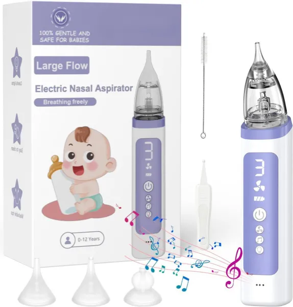 Solacis Neusreiniger baby - Neuszuiger baby - Elektrische neuszuiger - Neusreiniger baby elektrisch - Must have voor uw baby!