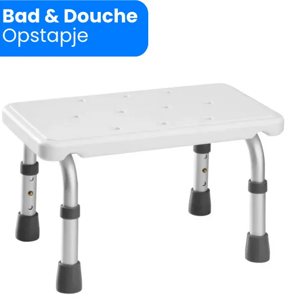VOKA Bad Instaphulp - Badkamer krukje - Bad opstapje - Opstapje - Douche Krukje - kruk - Verstelbaar - Bad instaphulp - Uitstap hulp Bad- Douche stoel - hoogteverstelbaar - antislip Badopstapje -