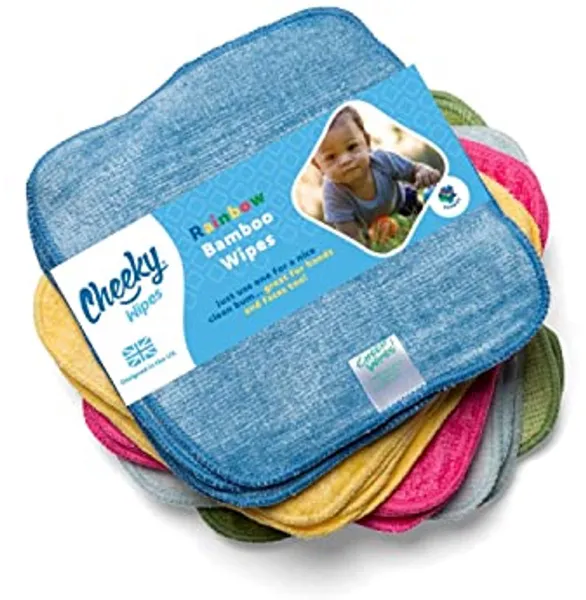 Wasbare Multikleurige Bamboe Doekjes - 25 Stuks, Perfect voor Babyhanden en -Gezichten