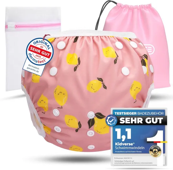 Zwemluier voor baby's 0-3 jaar - Herbruikbaar en absorberend met draagtas en wasnet