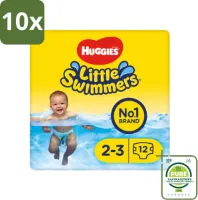 10 x Huggies Little Swimmers maat 2-3 (3-8 kg) 12 stuks per verpakking - Grootverpakking - Zwemluiers - Badluiers - Zwembroekjes - Babyzwemmen - Huggies