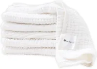 100% Katoenen Hydrofiele Luiers Set van 6 - 35x50 cm - Veelzijdige Baby Doeken voor Jongens en Meisjes