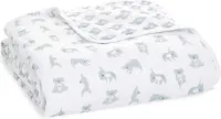 100% katoenen mousseline droomdeken 120 x 120 cm - Ideaal voor pasgeborenen en peuters, perfect voor babykamer en wieg, cadeau idee
