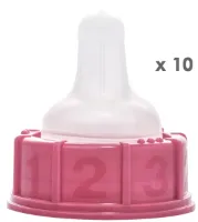 10x lekvrije Materni 1-2-3 speentjes roze  voor pasgeborenen en baby