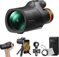 12x50 HD Monoculaire Telescoop voor Mobiele Telefoons - Ideaal voor Vogels Kijken, Jagen, Wandelen en Concerten
