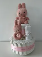 2-Laags Luiertaart Nijntje Flower Roze Meisje