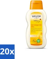 20 x WELEDA - Verzorgende olie - Baby & Kind Calendula - 200 ml - Gevoelige Babyhuid - Baby Massageolie - Bio Babyolie