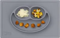 24 maanden + bord van 100% siliconen met geïntegreerde placemat - donkergrijs voor peuters en kleuters