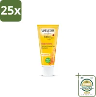 25 x WELEDA - Bodycrème - Baby & Kind Calendula - 75 ml - Grootverpakking - Babyhuid Verzorging - Calendula Crème - Gevoelige Huid - Baby Crème - Natuurlijke Crème