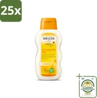 25 x WELEDA - Verzorgende olie - Baby & Kind Calendula - 200 ml - Grootverpakking - Babyhuid Verzorging - Babyolie - Calendula Extract - Sesamolie - Gevoelige Huid