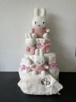 3-Laags Luiertaart Nijntje Fluffy Roze Meisje
