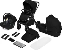 3-in-1 Buggy voor Kinderen 0-48 Maanden - Verstelbare Rugleuning, Demping, 360° Wielen