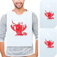 30 stuks kreeften slabbetjes 23,25 inch krab feestartikelen plastic zeevruchten grappige slabbetjes voor volwassenen