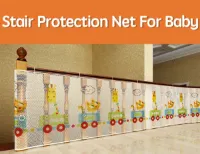 3M Veiligheidsnet voor Trappen – Dikke Fijnmazige Balkon- en Trapbescherming voor Kinderen en Baby’s, Veiligheidshek voor Deuropeningen