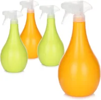 4x bloemensproeier - spuitfles met 28/400 schroefdraad voor het besproeien van planten - waterspuitfles voor waterverstuiven (oranje/groen)