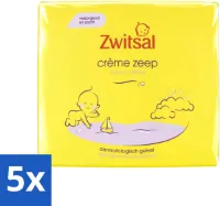 5 x Zwitsal Crème Zeep 2 x 90 gr - Crème Zeep - Terugvettende Werking - Hypoallergeen - Dermatologisch Getest