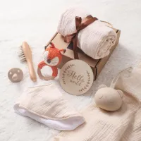 6-delig babycadeau voor pasgeborenen - geschikt voor jongens en meisjes - beige