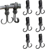 6 stuks Kinderwagenclips met Karabijnhaak - Handige Buggyclips voor Tassen - 360 Graden Draaibare Fiets- en Motorhaken