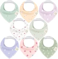 8-pack baby-slabbetjes van bandana