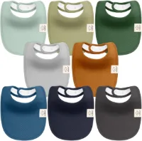 8-pack biologische babyslabbetjes voor meisjes en jongens – katoenen babyslabbetjes, kwijlslabbetjes voor doorkomende tandjes, zachte en absorberende babyslabbetjes, wasbaar voor baby
