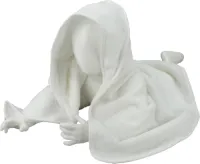 ARTG® Babiezz - Babycape - Baby Badcape XL - Kraamkado - 100 x 100 cm - Volledig Wit Witte Cape - WHITE
