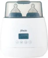 Alecto BW700TWIN - Snelle digitale dubbele flessenwarmer voor opwarming, sterilisatie en ontdooien, wit