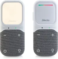 Alecto DBX135 - Moderne Full Eco audio babyfoon met heldere DECT-geluidskwaliteit, lange stand-by tijd en nachtlampje - Wit/Grijs