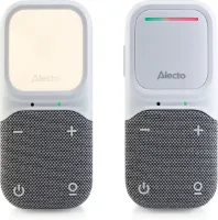 Alecto DBX135 - Moderne Full Eco audio babyfoon met heldere DECT-geluidskwaliteit, lange stand-by tijd en nachtlampje - Wit/Grijs
