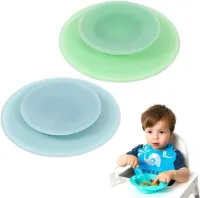 Allecto Plus - Zuignap voor kinderborden met antislipvoet - 2 stuks - Voor baby