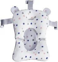 Allecto Plus - Babybadkussen voor pasgeborenen en peuters - Antislip - Grijs met sterren