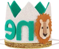 Allecto Plus - Feestelijke 1e verjaardagshoed voor baby shower en verjaardagsfeest met schattig design