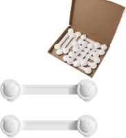 12 stuks kinderbeveiliging voor kast en laden - zonder boren - wit