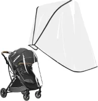 Allecto Plus - Regenhoes voor kinderwagens; transparant en ademend; bescherming tegen regen en schadelijke stoffen; universeel formaat; praktisch accessoire met goede luchtcirculatie.
