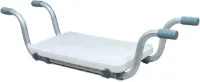 Allecto Plus - Verstelbare badkuipstoel voor senioren - 3-in-1 badplank - Badkruk met zitplank - Badkuipopstap stoel voor badkamer.