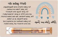 Allecto Plus - Voor christening jongen meisje - Geld cadeau regenboog houten doos - doopsel geld voucher - peetkind verpakking (blauw)