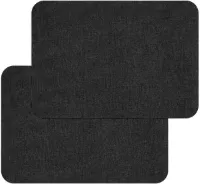 Allecto Plus - Zelfklevende reparatiepatches voor stof en canvas (2 stuks) - Waterdicht - 279 x 203 cm - Reparatieset voor bank, tent, meubels, autostoel - Zwart