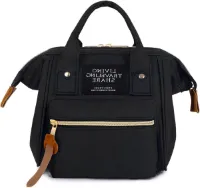Allecto Premium - Multifunctionele Casual luierrugzak voor mama en baby in zwart - Organizer rugzak voor onderweg - Luiertas flessentas - Kinderwagen en ziekentas - Medium formaat - Handtas