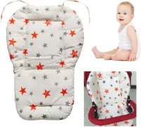 Allernieuwste Buggy Inleg Kussen Sterren - Tweezijdig bruikbaar - Kinderwagen - Kinderstoel hoes - Wasbaar