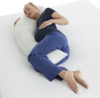 Alpine Plus Zwangerschapskussen J-vorm / U-vorm - Voedingskussen - Zijslaapkussen - Body pillow - Aanpasbaar in hardheid - Grijs