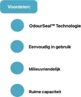 Angelcare Dress Up Luieremmer Baby - Voorkomt Geurtjes - Te Personaliseren met Hoezen - Geschikt voor 41 Luiers - Inclusief 3 Navulcassettes - Wit