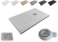 Antislip Douchebak | Extra Plat met Leisteen-Textuur | Verkrijgbaar in Alle Maten en Kleuren