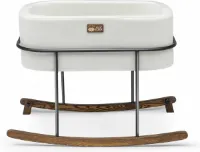 Asir wieg. Hier Metaal - Wit. Zwart