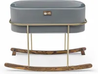 Asir wieg. Hier Metaal - Grijs. Goud