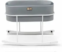 Asir wieg. Hier Metaal - Grijs. Wit