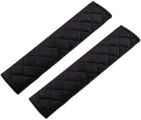 Autogordel Pads Zachte, 2 Stuks Car Seat Belt Pads, Comfort Veiligheidsgordel Schouderriem Covers, Gordelbeschermer voor Volwassenen en Kinderen - Zwart