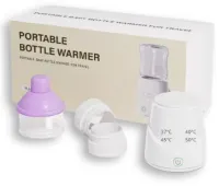 BDGoods® Flessenwarmer Onderweg - 4 Temperatuur Niveaus - Wit - Babyvoeding - Babyvoeding Maker - Flessenwarmers - Flessenwarmer Draadloos - Flesvoeding - voor Baby Melkpoeder - voor alle Baby Flessen