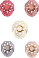 BIBS Boheme Fopspeen set 5 stuks Coral,Dusty Pin,Blossom,Blush en Ivory 0-6 maanden maat 1