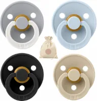 BIBS fopspenen - T3 -Baby Blue, Vanilla, Black, Glow Cloud -18+ maanden - spenen - speen - fopspeen - BolleToet speenzakje